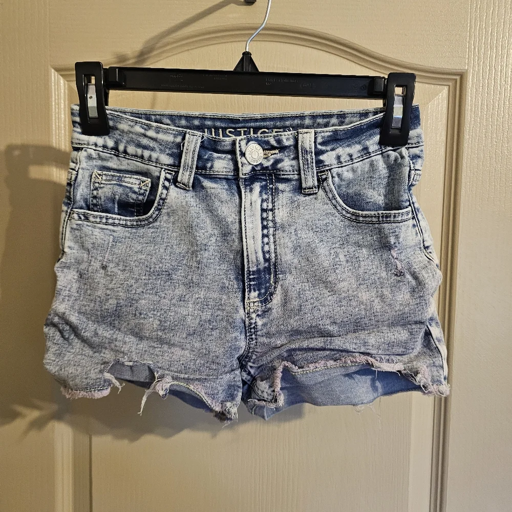 Girls Justice Colorful Jean Shorts Size 12